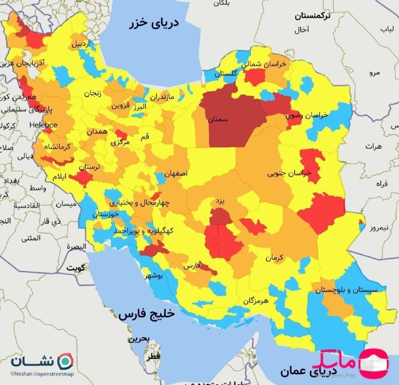 موج ششم کرونا نزدیک‌تر شد؛ شهرهای قرمز بازهم افزایش یافت