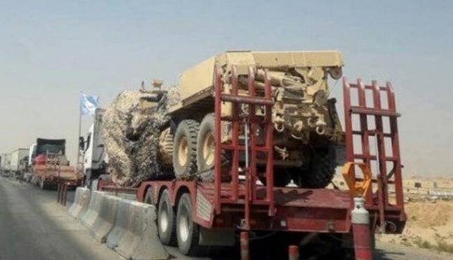 ارتش آمریکا تجهیزات نظامی جدید از سوریه وارد عراق کرد