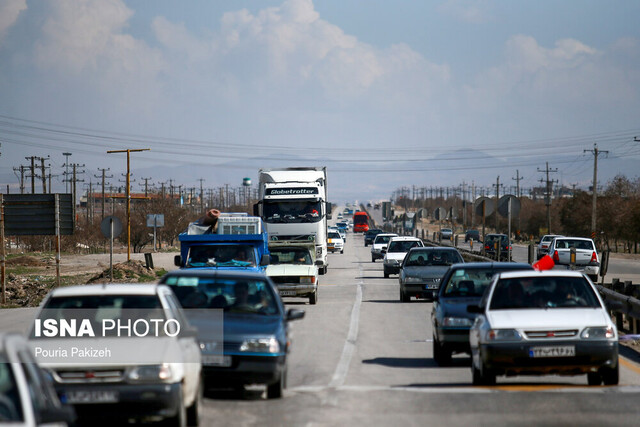ترافیک پرحجم مسافران عید فطر در چالوس، هراز و فیروزکوه
