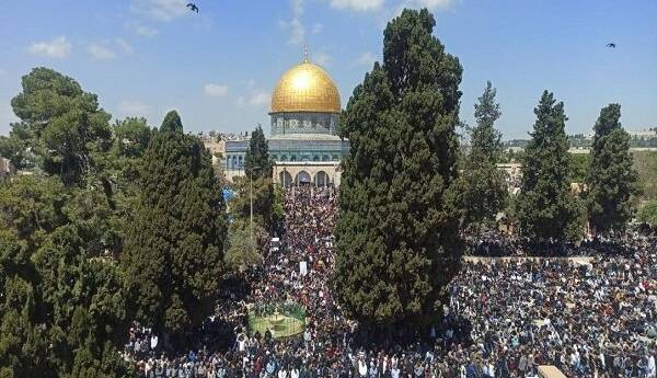 مشارکت ۲۵۰ هزار نمازگزار در نماز جمعه مسجدالاقصی