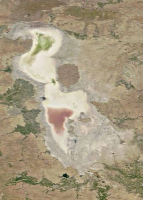 تصویر امروز ناسا از آخرین وضعیت دریاچه‌ ارومیه