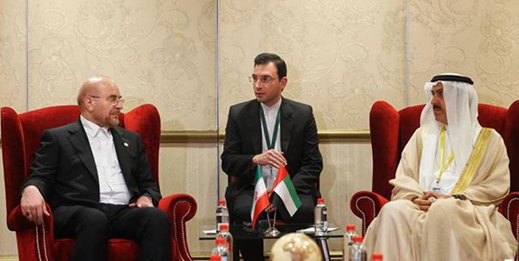 قالیباف در دیدار با رئیس مجلس امارات: ایران اراده محکمی برای استحکام روابط دوجانبه با کشورهای منطقه دارد